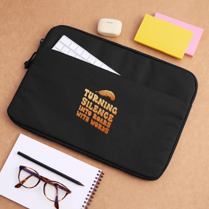 Turning Silence Into Roars Typography Laptop bag 15"