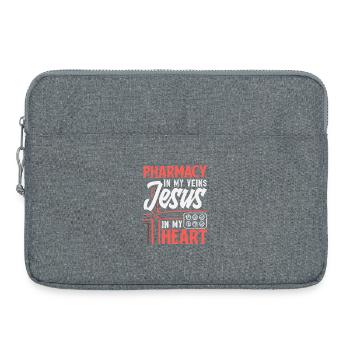 Christ Christus Apotheker Jesus Apotheke - Laptoptasche 15" - Grau meliert - Vorne