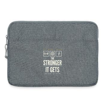 The More I Train The Stronger It Gets - Laptop bag 15" - heather grey - Front