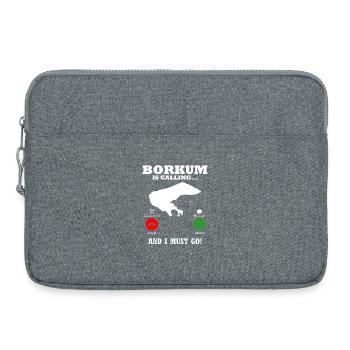 Borkumer Insel BORKUM RUFT Lustiges - Laptoptasche 15" - Grau meliert - Vorne