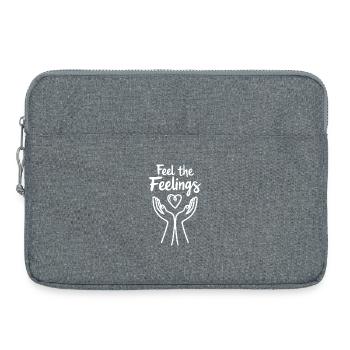 Feel the Feelings Achtsamkeit & Emotionen Style - Laptoptasche 15" - Grau meliert - Vorne