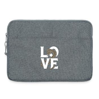 Königspython Schlangen LOVE Terrarium Python - Laptoptasche 15" - Grau meliert - Vorne