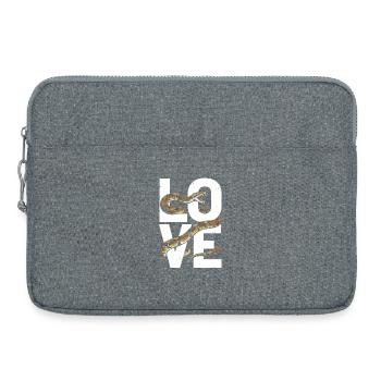Königspython Schlangen LOVE Terrarium Python - Laptoptasche 15" - Grau meliert - Vorne