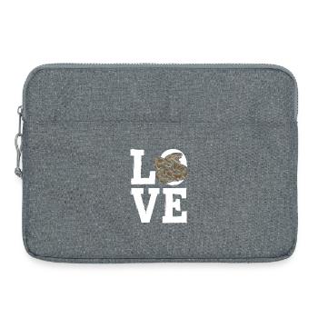 Königspython Schlangen LOVE Terrarium Python - Laptoptasche 15" - Grau meliert - Vorne