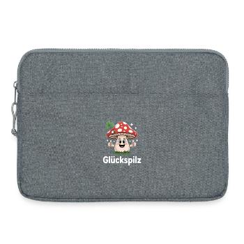 Lucky Guy Funny Cute Lucky Guy Cartoon - Laptop bag 15" - heather grey - Front