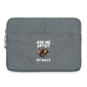 Königspython Schlangen Liebhaber Terrarium Python - Laptoptasche 15" - Grau meliert - Vorne