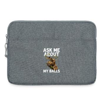 Königspython Schlangen Liebhaber Terrarium Python - Laptoptasche 15" - Grau meliert - Vorne