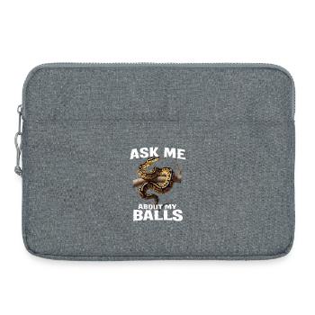 Königspython Schlangen Liebhaber Terrarium Python - Laptoptasche 15" - Grau meliert - Vorne