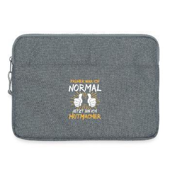Le dicton du Chapelier - Sacoche pour ordinateur portable 15 pouces - gris chiné - Devant