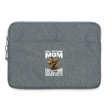 Königspython Mom Mama Schlangen Terrarium Python - Laptoptasche 15" - Grau meliert - Vorne