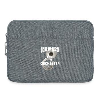 Sousaphon Quiet in life Loud in the orchestra - Laptop bag 15" - heather grey - Front