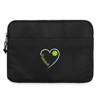 Pickleball Heart - I Love Pickleball Sports - Laptop bag 15" - black - Front