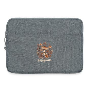 Sammel Ästhetik | Pilze Wald Herbst - Laptoptasche 15" - Grau meliert - Vorne