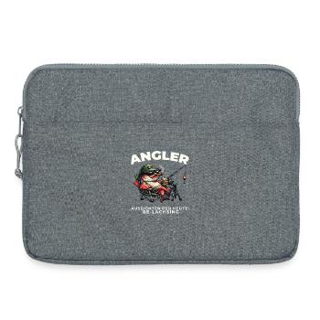 Fishing Gift Man Angler Re Salmon Saying Funny - Laptop bag 15" - heather grey - Front