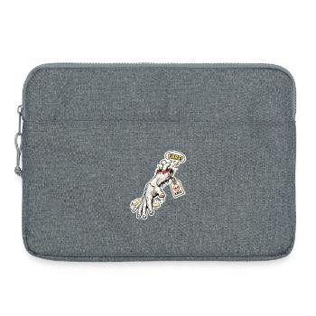 Furz Skelett Zombie Hand Sticker - Laptoptasche 15" - Grau meliert - Vorne