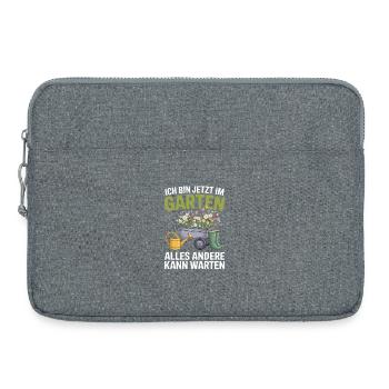 I'm in the garden now, everything else can wait - Laptop bag 15" - heather grey - Front