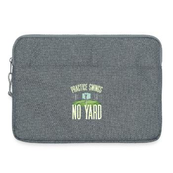 Golfsimulator Practice Swings No Yard - Laptoptasche 15" - Grau meliert - Vorne