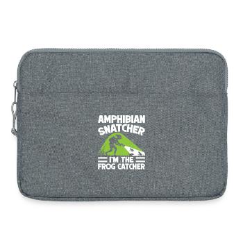 Grenouille attrapeuse, grenouille amphybienne - Sacoche pour ordinateur portable 15 pouces - gris chiné - Devant