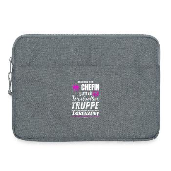 Chefin dieser Wertvollen Truppe Chefin Geschenke - Laptoptasche 15" - Grau meliert - Vorne