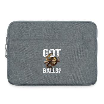 Königspython Schlangen Liebhaber Terrarium Python - Laptoptasche 15" - Grau meliert - Vorne