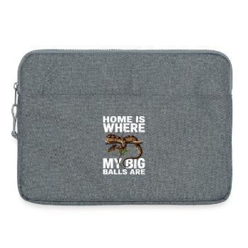 Königspython Schlangen Liebhaber Terrarium Python - Laptoptasche 15" - Grau meliert - Vorne