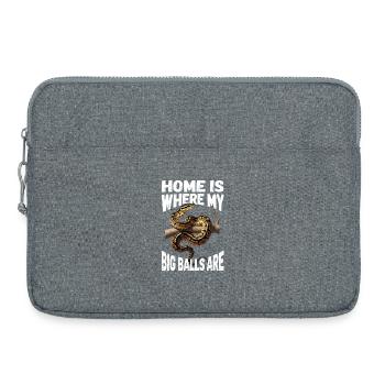 Königspython Schlangen Liebhaber Terrarium Python - Laptoptasche 15" - Grau meliert - Vorne