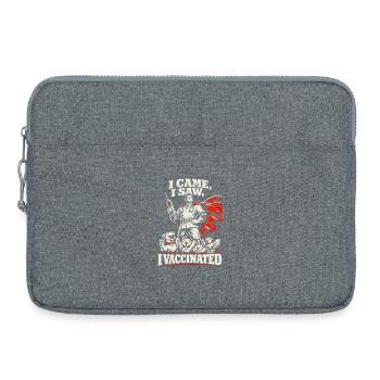 Veterinarian Veterinarian I Came I Saw I Vaccinated - Laptop bag 15" - heather grey - Front