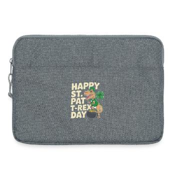 Dino Leprechaun St Patrick Day - Sacoche pour ordinateur portable 15 pouces - gris chiné - Devant