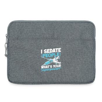 Anesthésiste : Quel est votre superpouvoir Anesthésie - Sacoche pour ordinateur portable 15 pouces - gris chiné - Devant