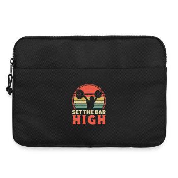 Fitness Motivation Bodybuilder Set The Bar High - Laptoptasche 15" - Schwarz - Vorne
