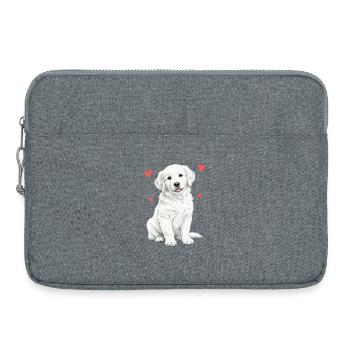 White English Cream Golden Retriever - Laptoptasche 15" - Grau meliert - Vorne