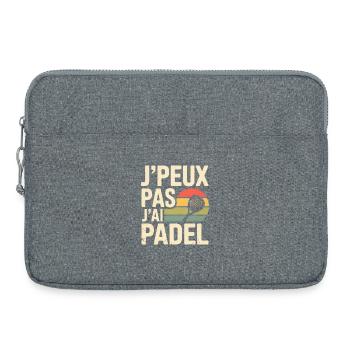 I can't I have Padel - Laptop bag 15" - heather grey - Front