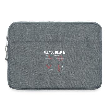 What part of don't you mess up math - Laptop bag 15" - heather grey - Front