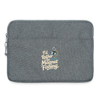 Ich würde lieber Magnetfischen - Laptoptasche 15" - Grau meliert - Vorne