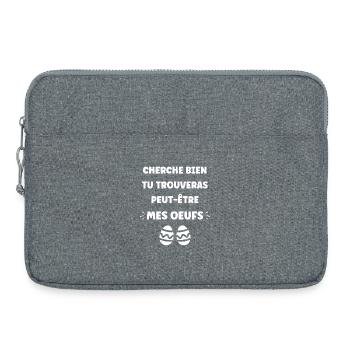 paques - Sacoche pour ordinateur portable 15 pouces - gris chiné - Devant