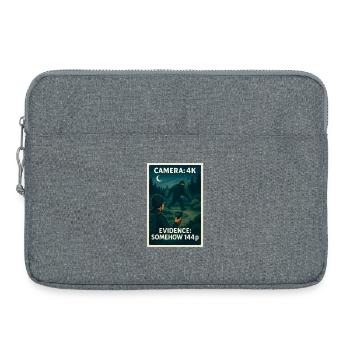 Caméra 4K, preuve 144p | Mème Bigfoot - Sacoche pour ordinateur portable 15 pouces - gris chiné - Devant