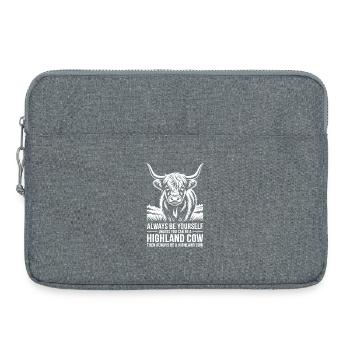Dictons écossais sur le bétail des Highlands : Don du bétail - Sacoche pour ordinateur portable 15 pouces - gris chiné - Devant
