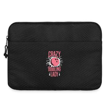 Crazy Bowling Lady Pink Sports Lover Design - Laptoptasche 15" - Schwarz - Vorne
