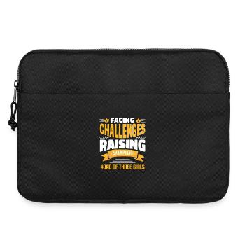 Père, père de trois filles et filles - Sacoche pour ordinateur portable 15 pouces - noir - Devant