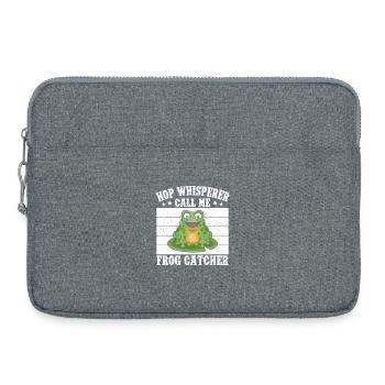 Attrape-grenouilles, Chuchoteur de houlettes, appelle-moi grenouille - Sacoche pour ordinateur portable 15 pouces - gris chiné - Devant