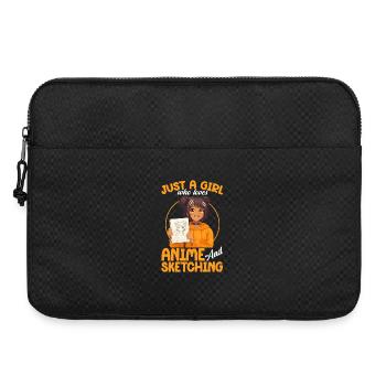 Just a girl who loves anime and draws afro - Laptop bag 15" - black - Front
