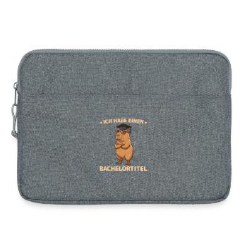 Bachelor 2026 Capybara Saying for University Graduation - Laptop bag 15" - heather grey - Front
