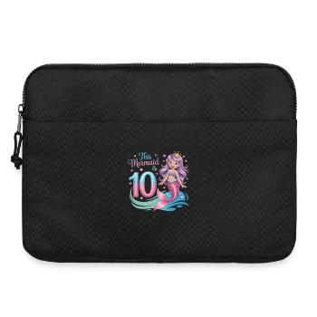 Mermaid 10th Birthday 10 Years - Laptop bag 15" - black - Front