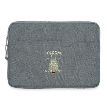 Cologne, Allemagne, Souvenir de la cathédrale du Dom de Cologne - Sacoche pour ordinateur portable 15 pouces - gris chiné - Devant