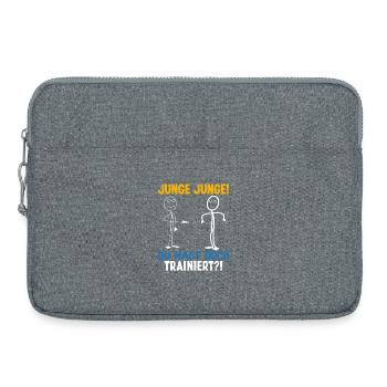 Fitness BOY BOY YOU WORKED OUT FUNNY, - Laptop bag 15" - heather grey - Front