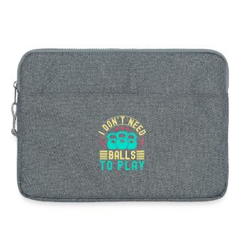 Fitness Fanatics Don´t Need Balls To Play - Laptoptasche 15" - Grau meliert - Vorne