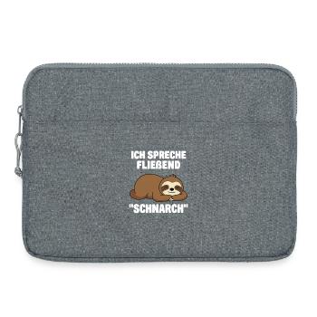 Funny Sloth Gift for Late Riser - Laptop bag 15" - heather grey - Front