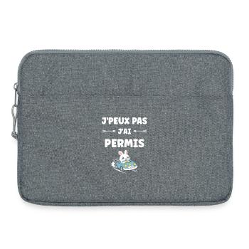Humour j'ai mon permis de conduire - Sacoche pour ordinateur portable 15 pouces - gris chiné - Devant
