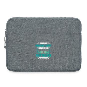 Conducteur de chariot élévateur en anglais Évanché élévateur - Sacoche pour ordinateur portable 15 pouces - gris chiné - Devant