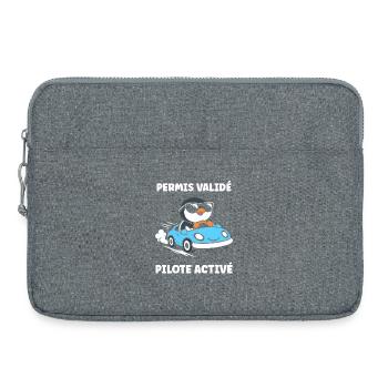 Führerschein-Humor - Laptoptasche 15" - Grau meliert - Vorne